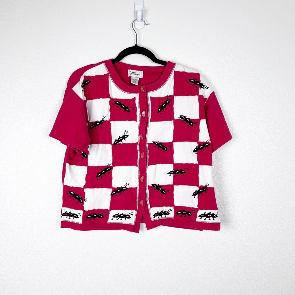 Jill Rodgers Women's Vintage Picnic Button Front Blouse Sz 8